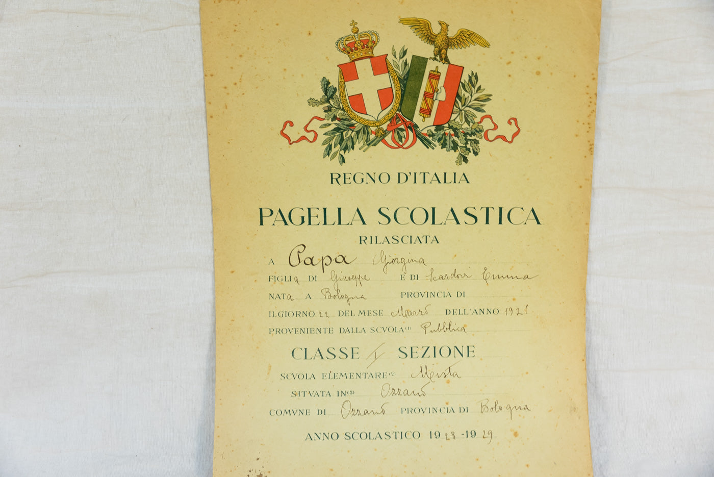 #6 pagelle scolastiche del Ventennio