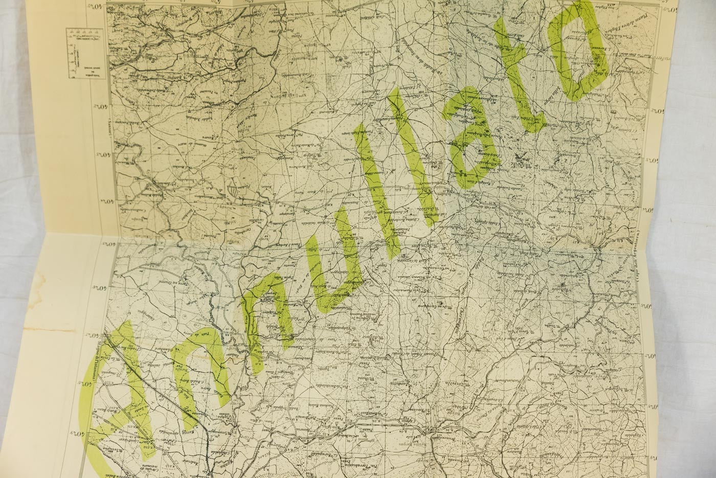 Carta topografica/militare di Verona e dintorni 1935