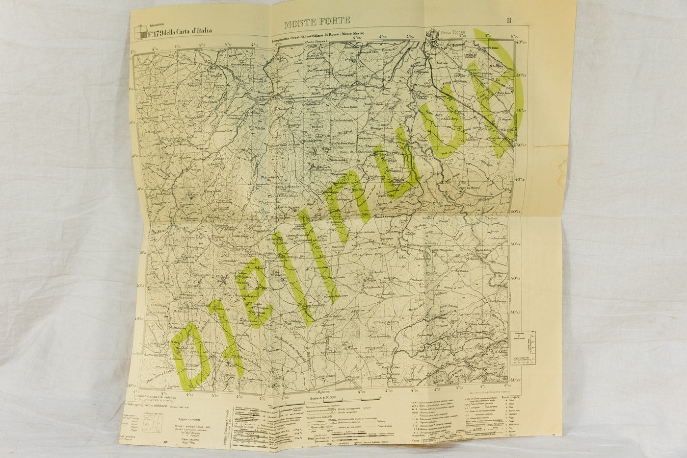 Carta topografica/militare di Verona e dintorni 1935