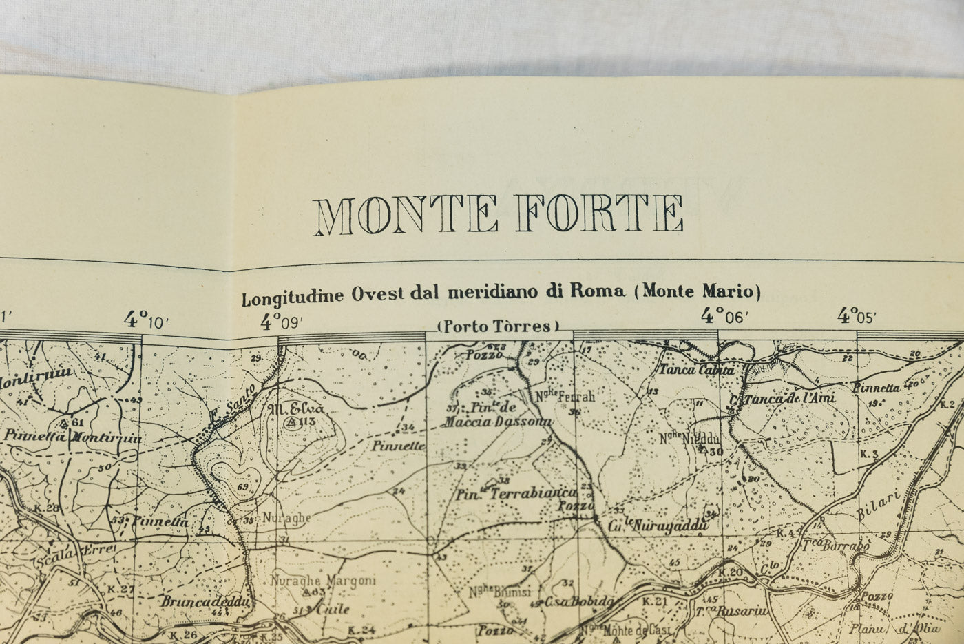 Carta topografica/militare di Verona e dintorni 1935