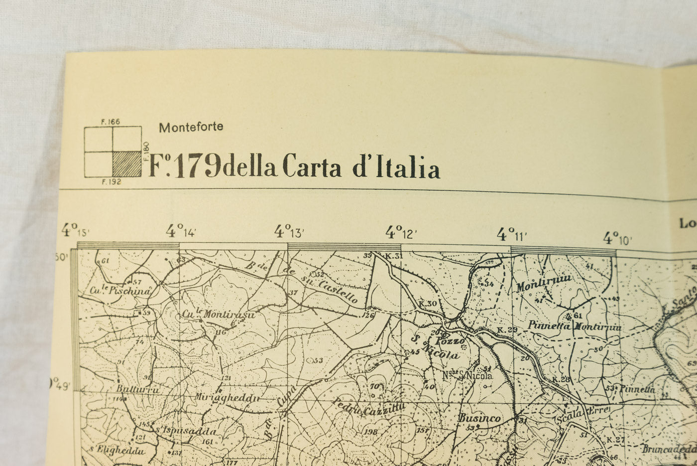 Carta topografica/militare di Verona e dintorni 1935