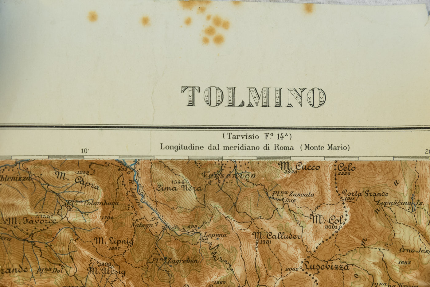 Carta topografica militare Tolmino 1943