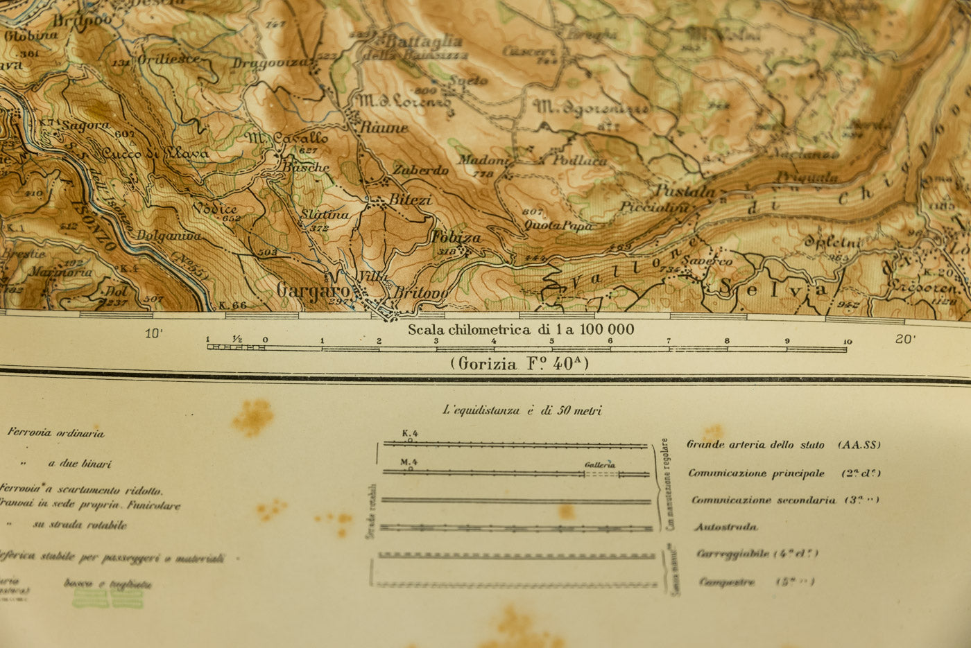 Carta topografica militare Tolmino 1943