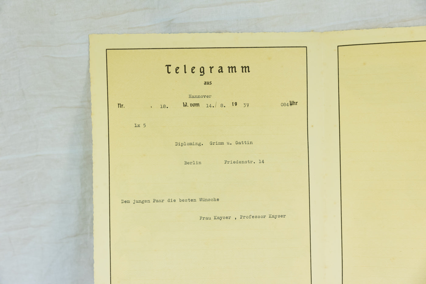 # 3 telegrammi Reichspost