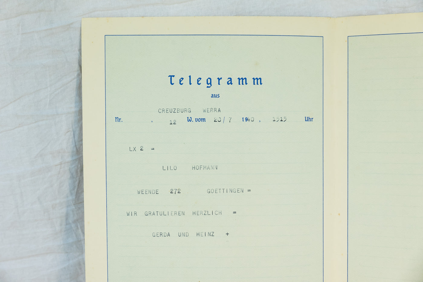 # 3 telegrammi Reichspost