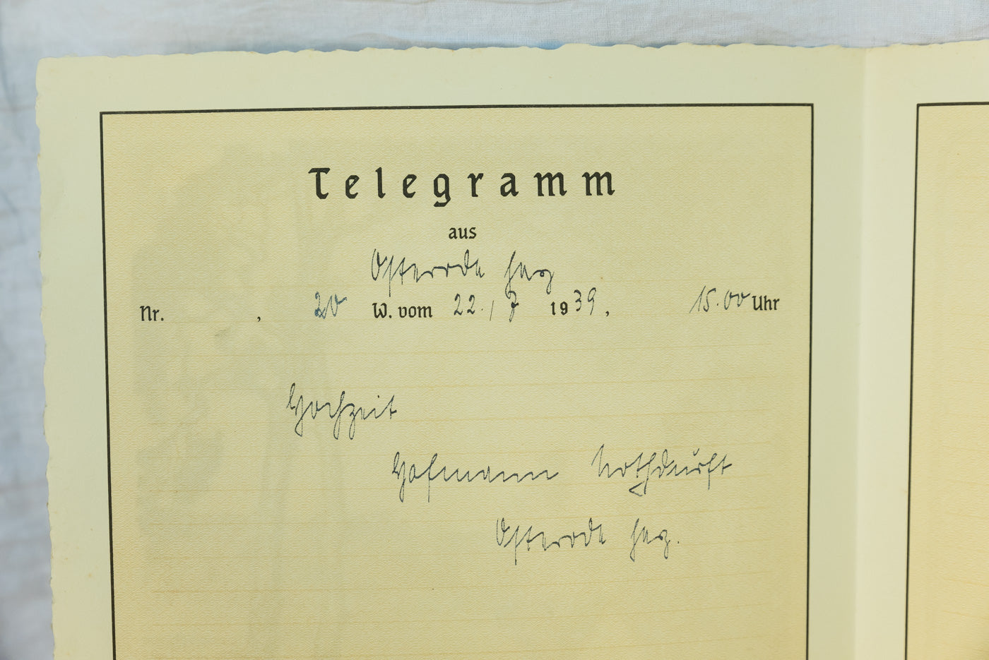 # 3 telegrammi Reichspost