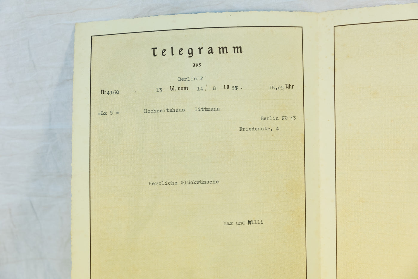 # 2 Telegrammi postali periodo del III°Reich.