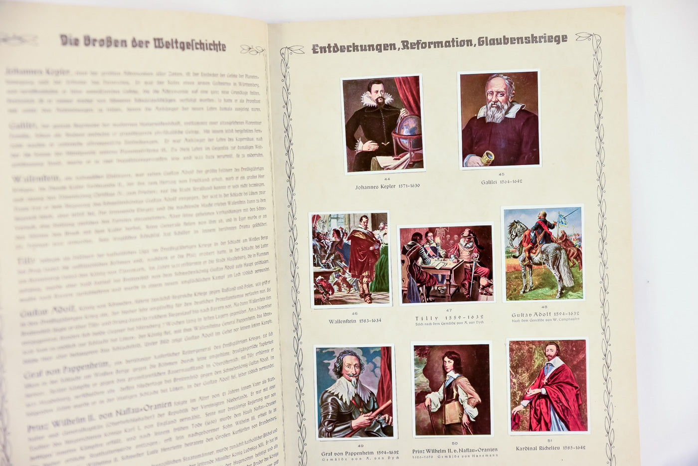 “Die Grossen der Weltgeschichte” Album di figurine