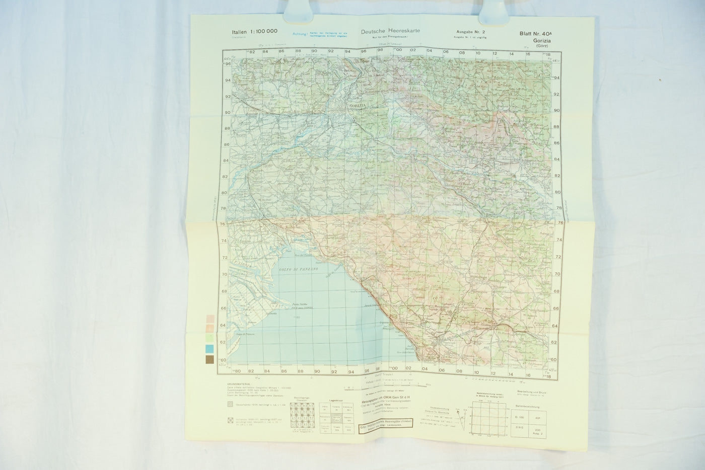 Deutsche Hereeskarte Gorizia 1944