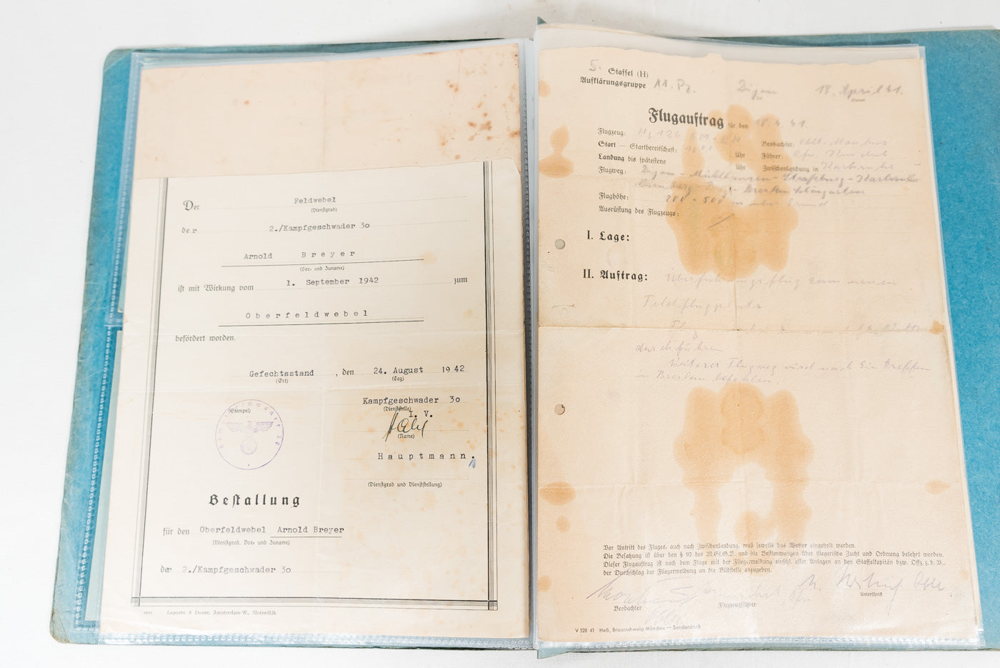 Konvolut documenti appartenuti a due fratelli entrambi Luftwaffe Flak