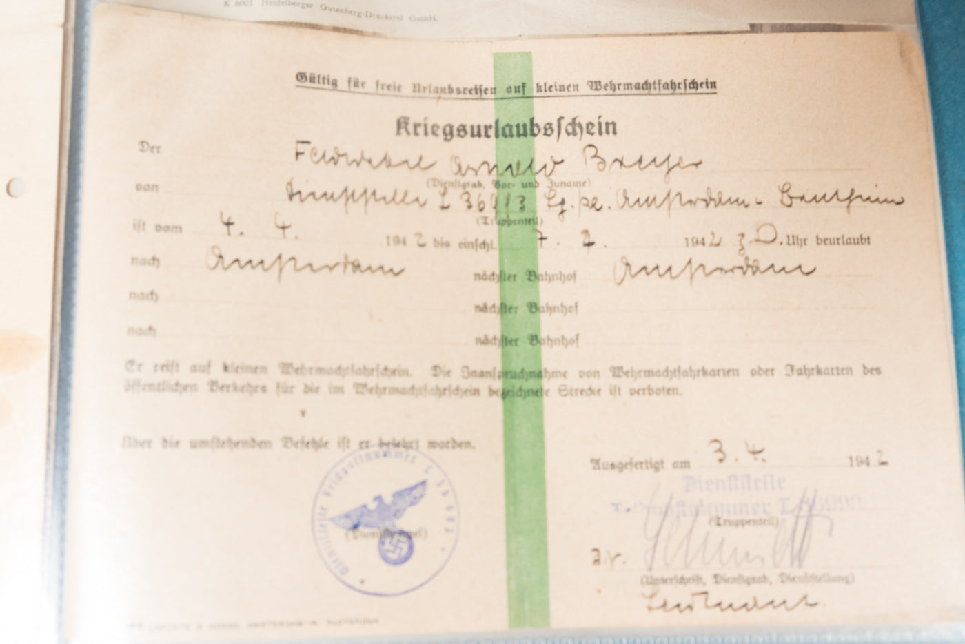 Konvolut documenti appartenuti a due fratelli entrambi Luftwaffe Flak