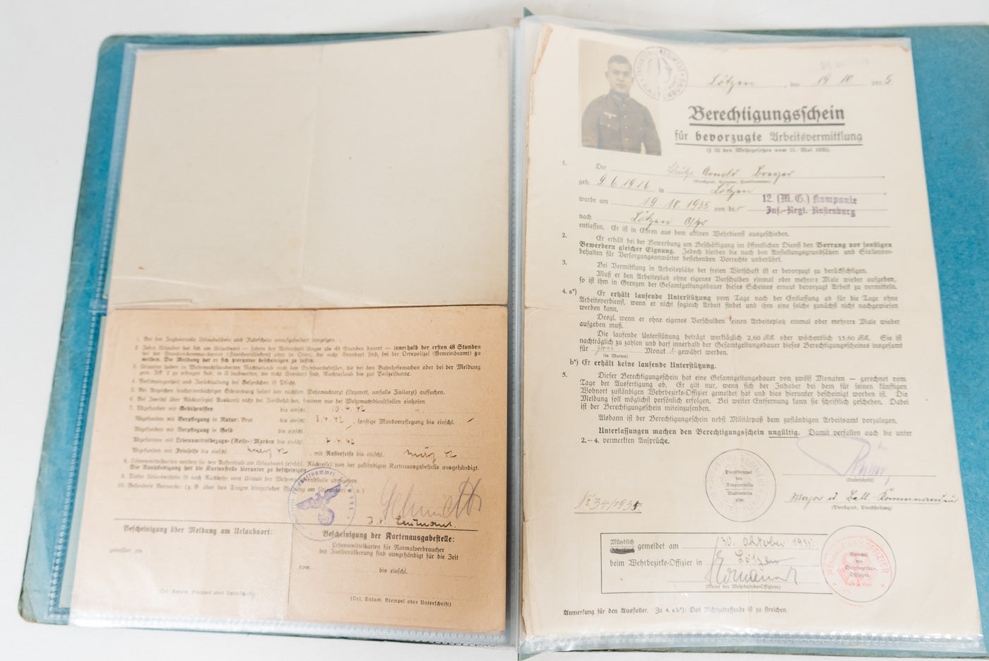 Konvolut documenti appartenuti a due fratelli entrambi Luftwaffe Flak