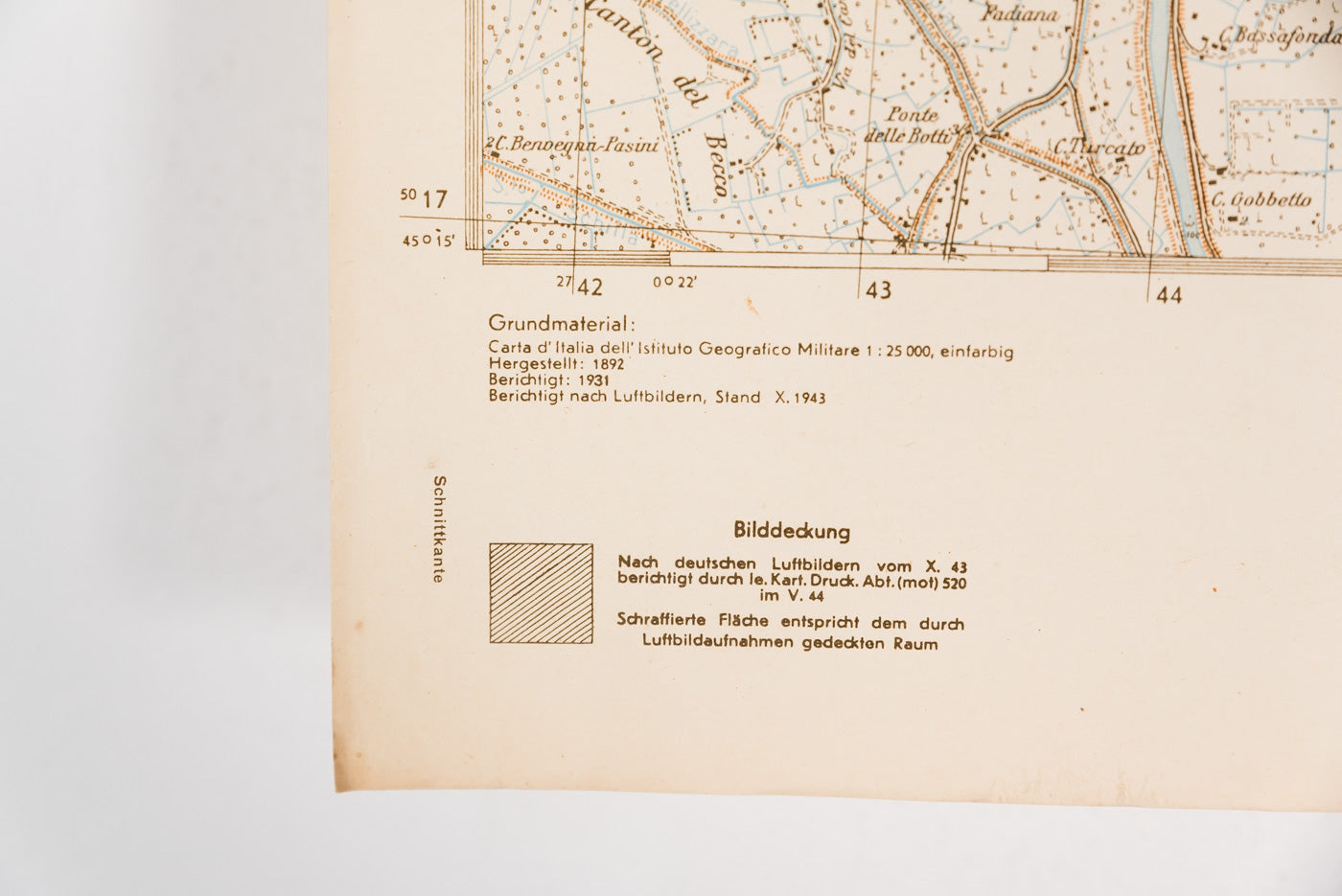 Deutsche Hereeskarte di Codevigo 1944