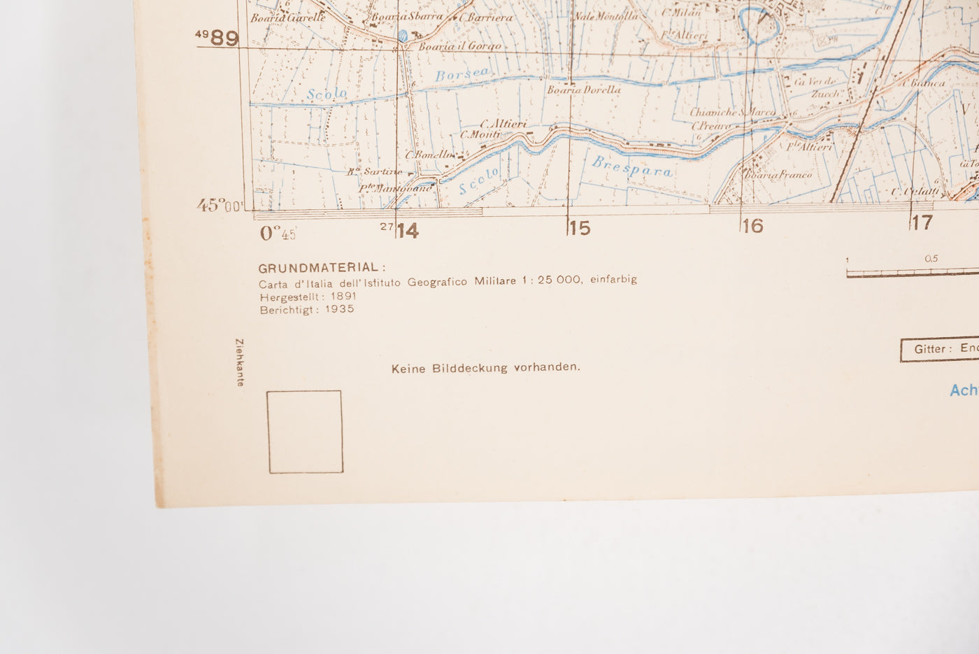 Deutsche Hereeskarte Rovigo e provincia 1944