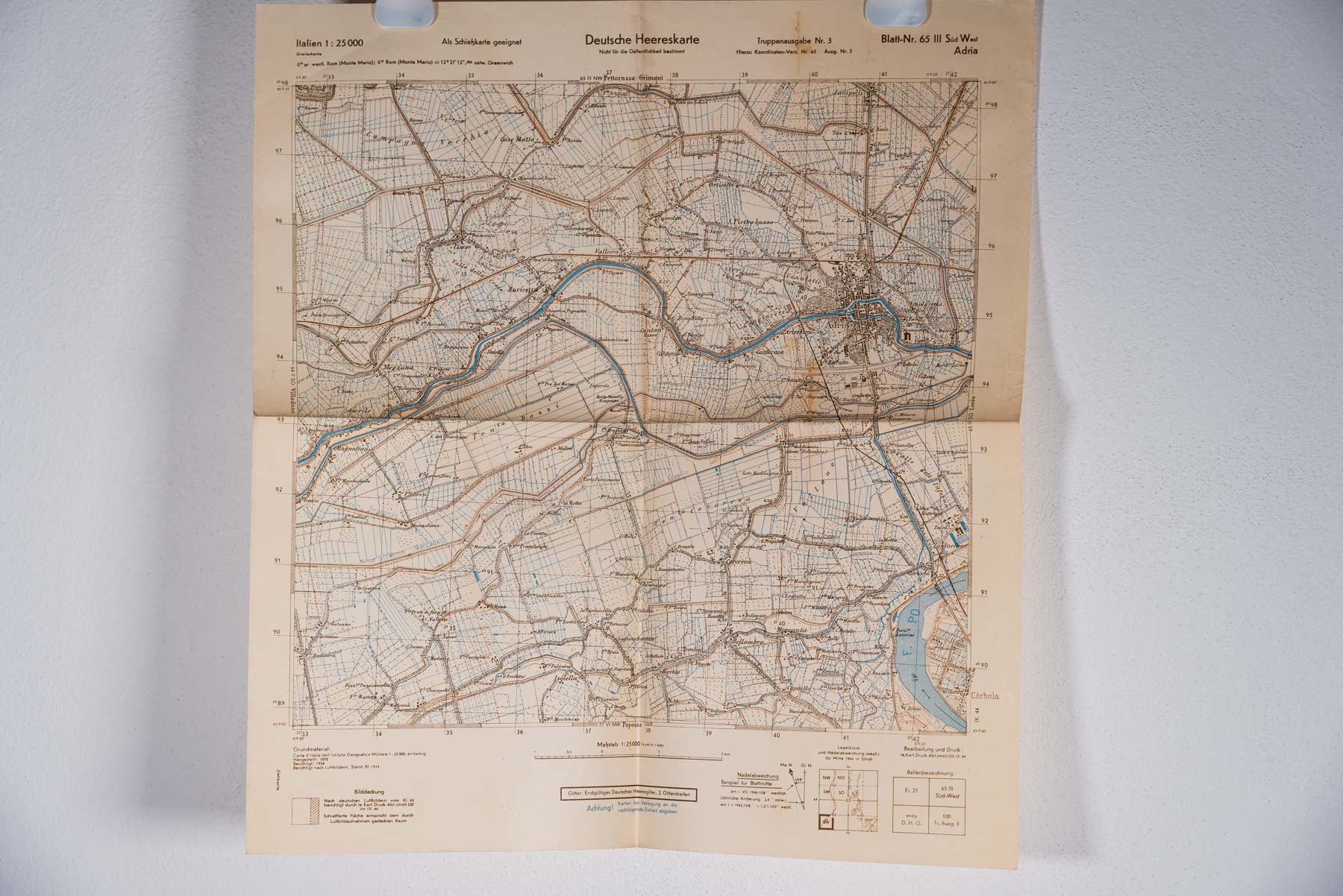 Deutsche Hereeskarte Adria (RO) 1944
