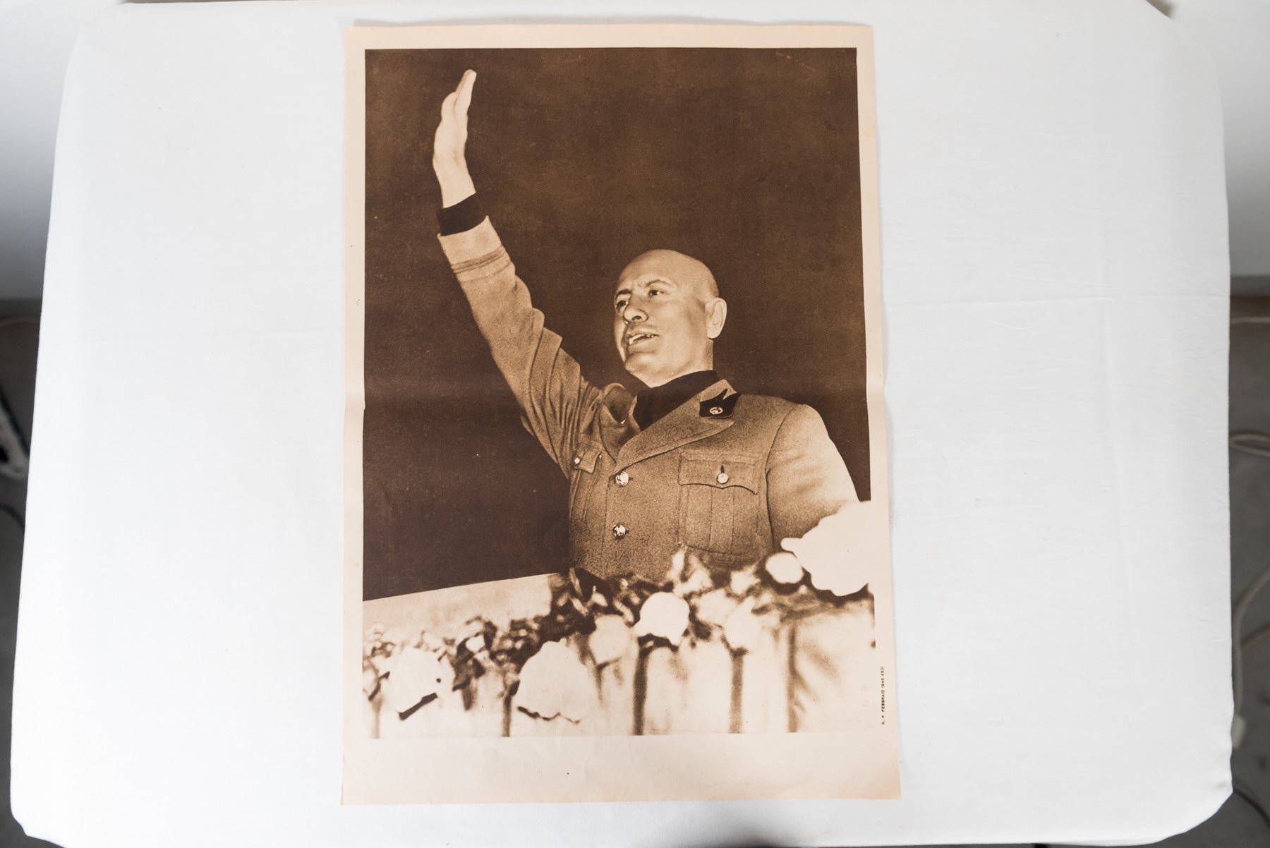 Manifesto Benito Mussolini - Milano 16/12/1945 - cm 50x35