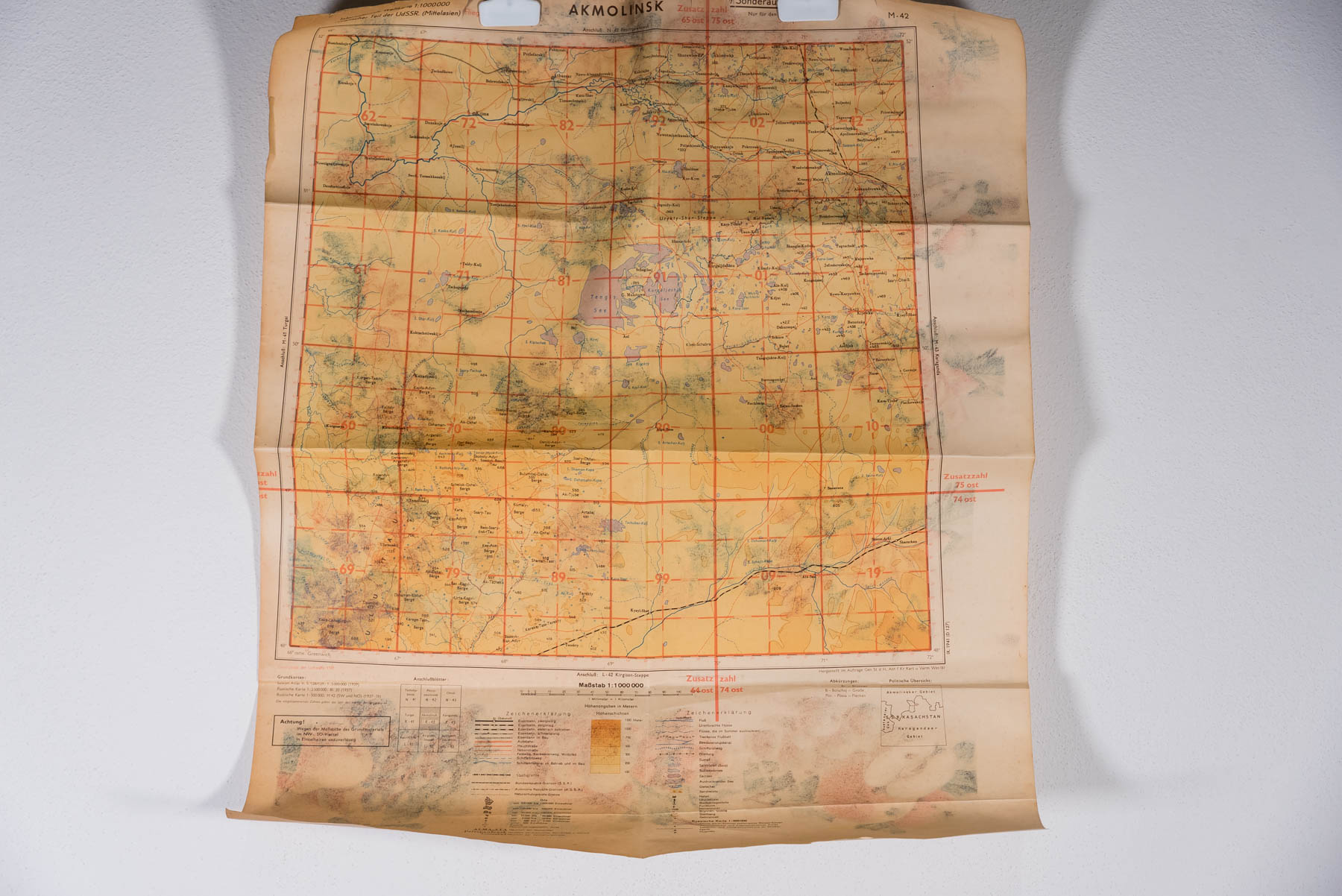 Deutsche Hereeskarte di Akmolinsk,(Kazakistan) datata 1941