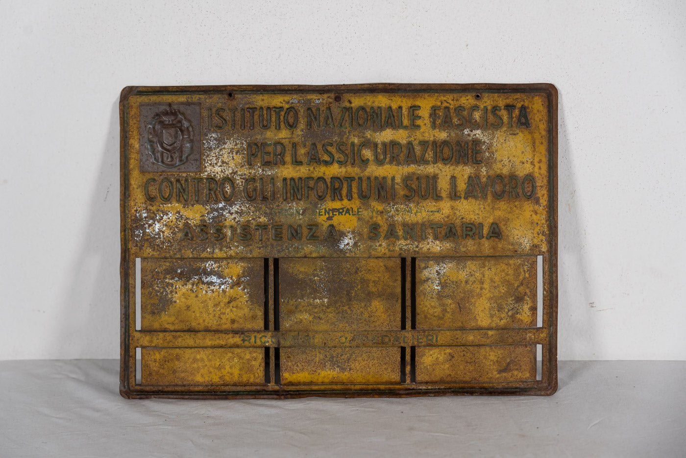 Targa I.N.F.P.S. periodo Ventennio