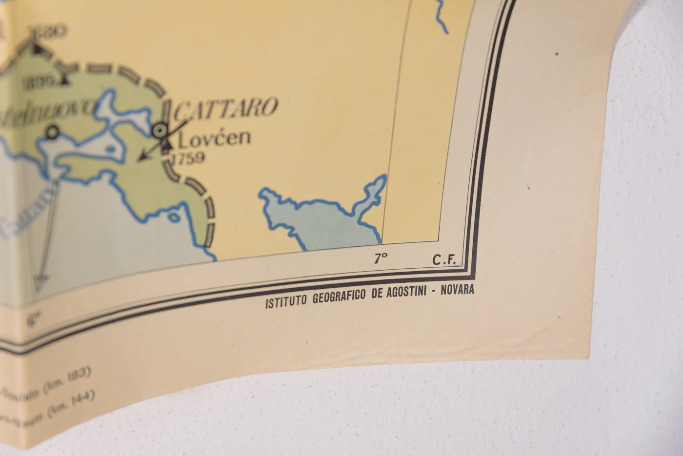 Carta geografica con i confini della Dalmazia Italiana