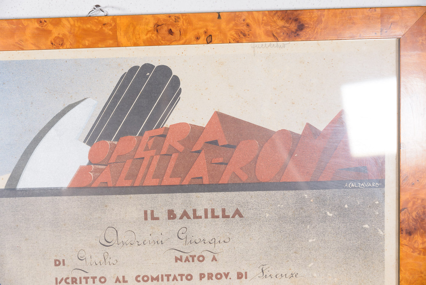 Attestato promozione Balilla ONB