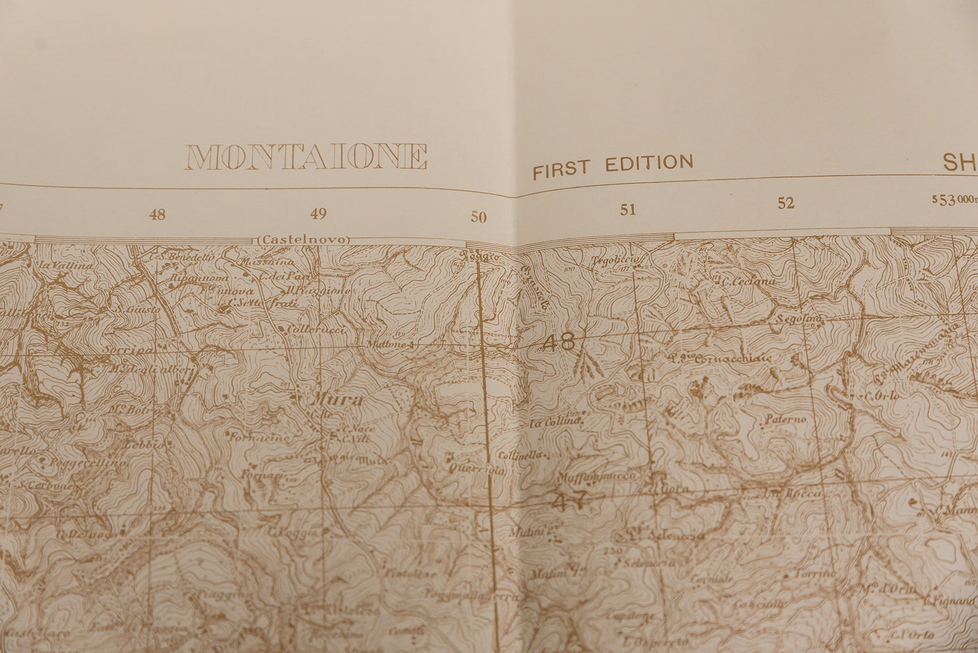 Carta militare US Army WW 2- Montaione (FI)
