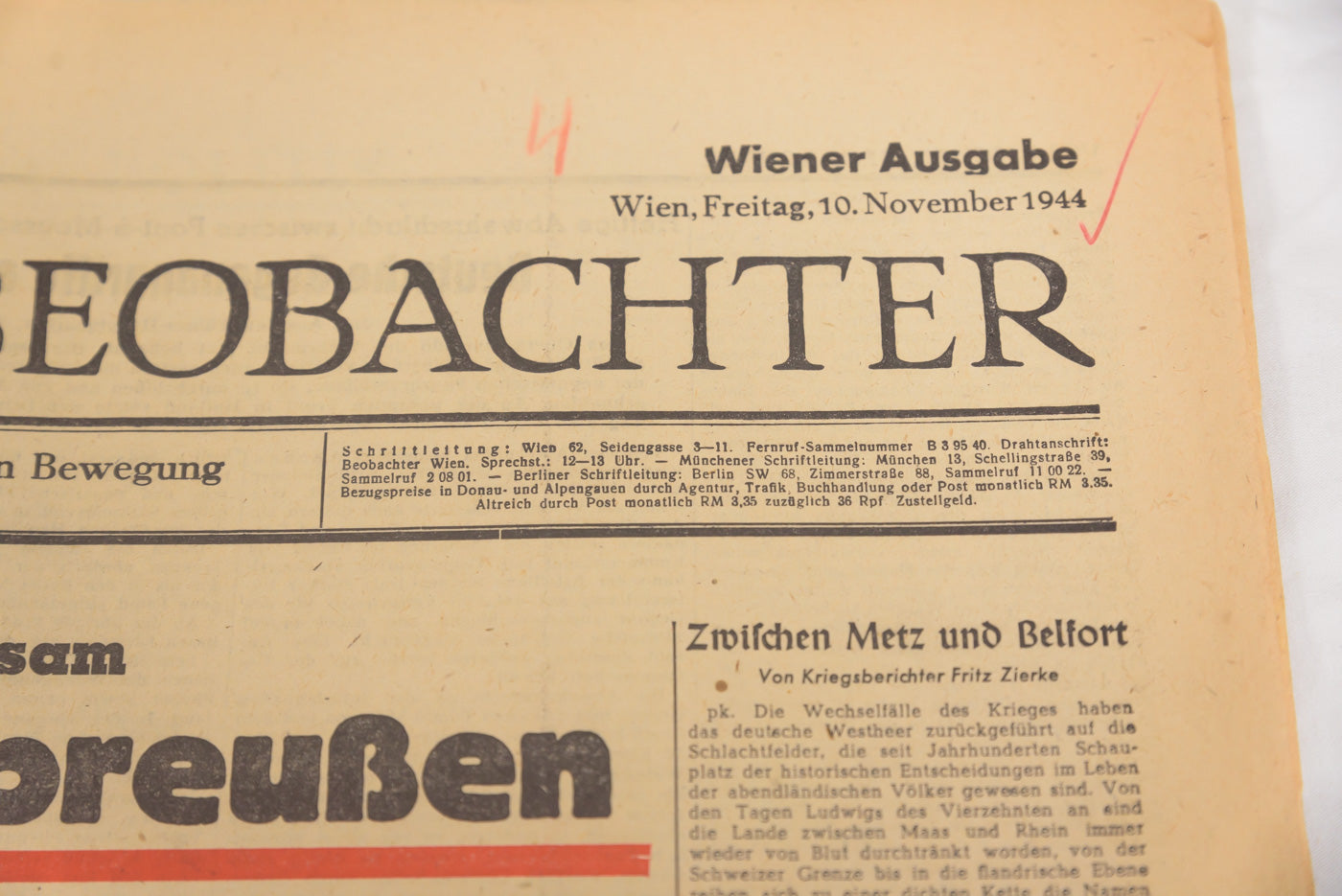 “Volkischer Beobachter” – 10/11/44