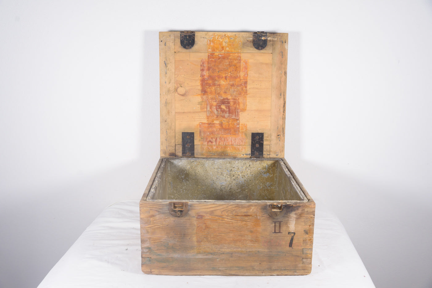 "Oben nicht werfen luftdicht verpackt" cassa in legno WH WW 2