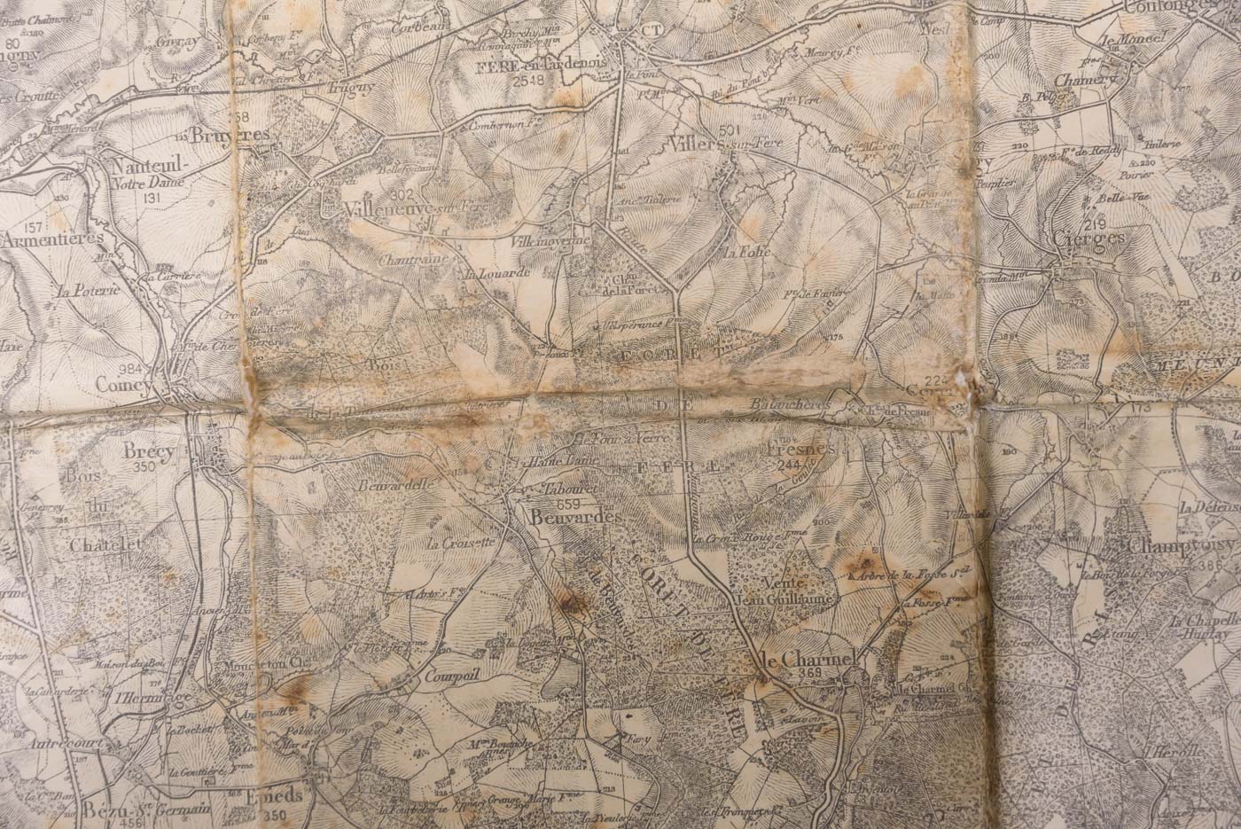 Carta militare Tedesca WW 1 zona di Epernay