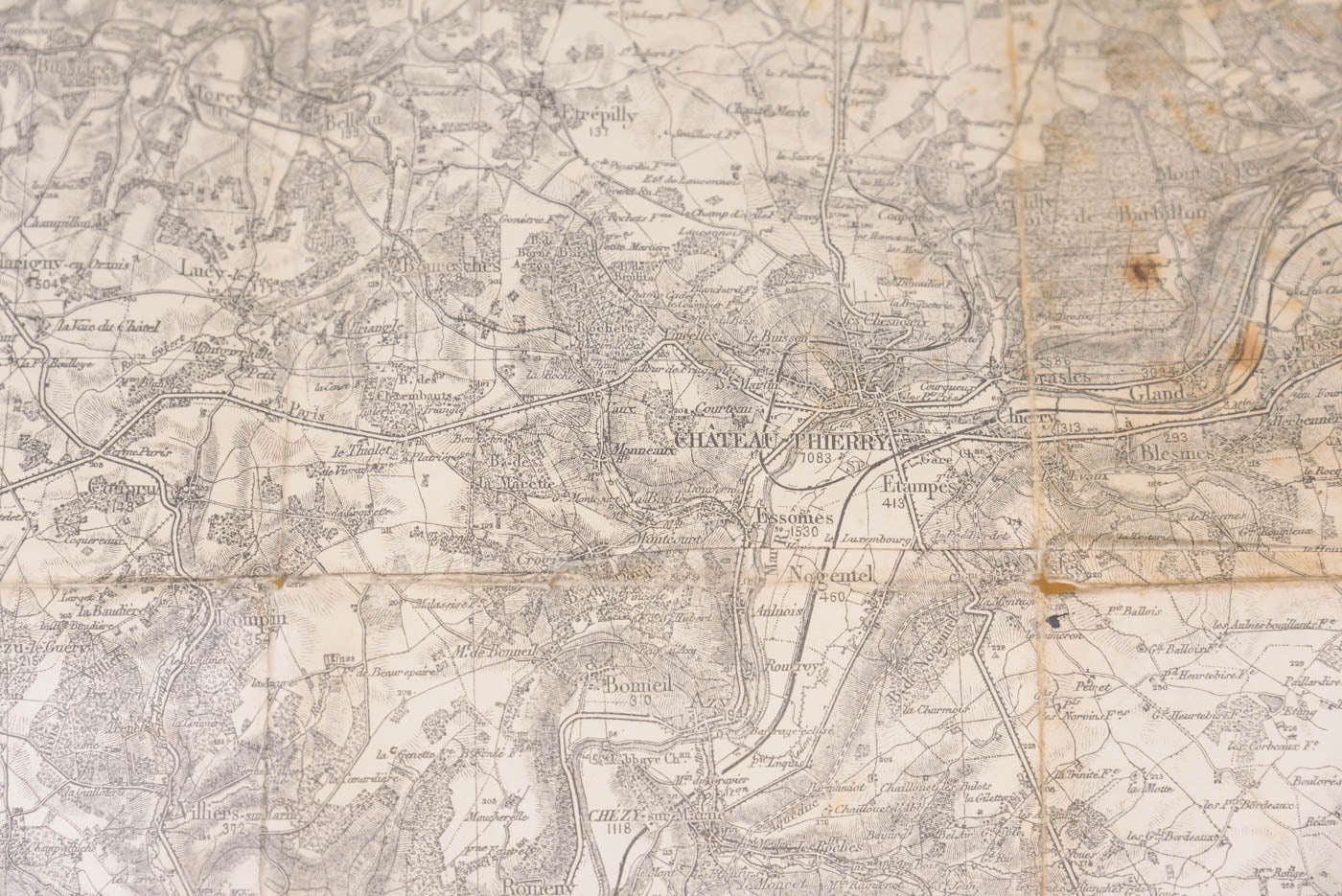 Carta militare Tedesca WW 1 zona di Epernay