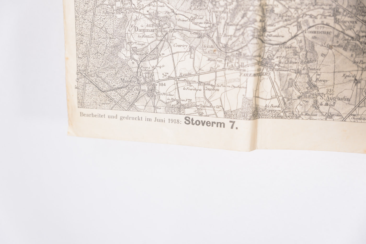 Carta militare Tedesca WW 1 zona di Epernay