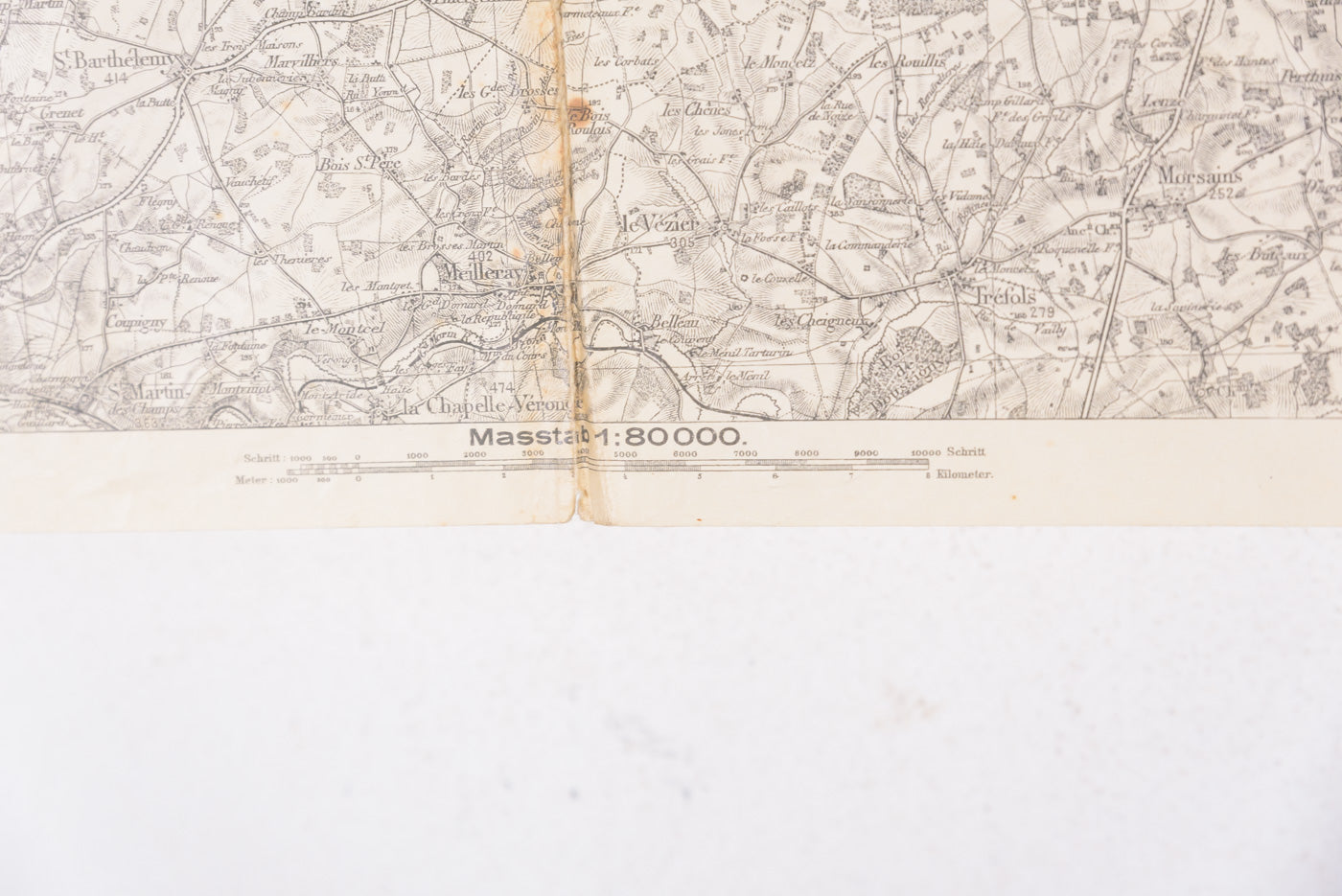 Carta militare Tedesca WW 1 zona di Epernay