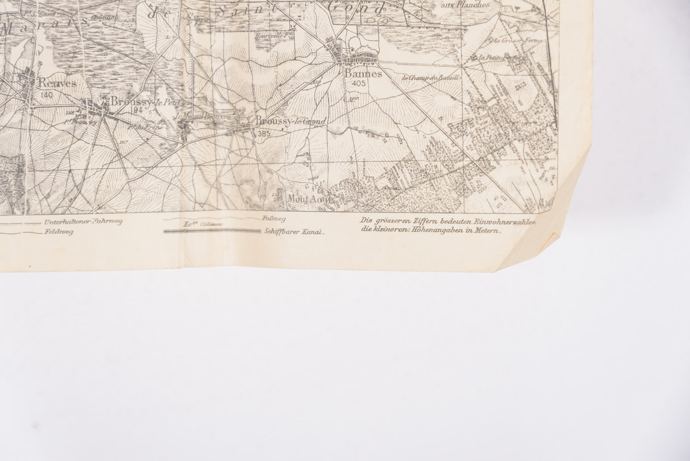 Carta militare Tedesca WW 1 zona di Epernay