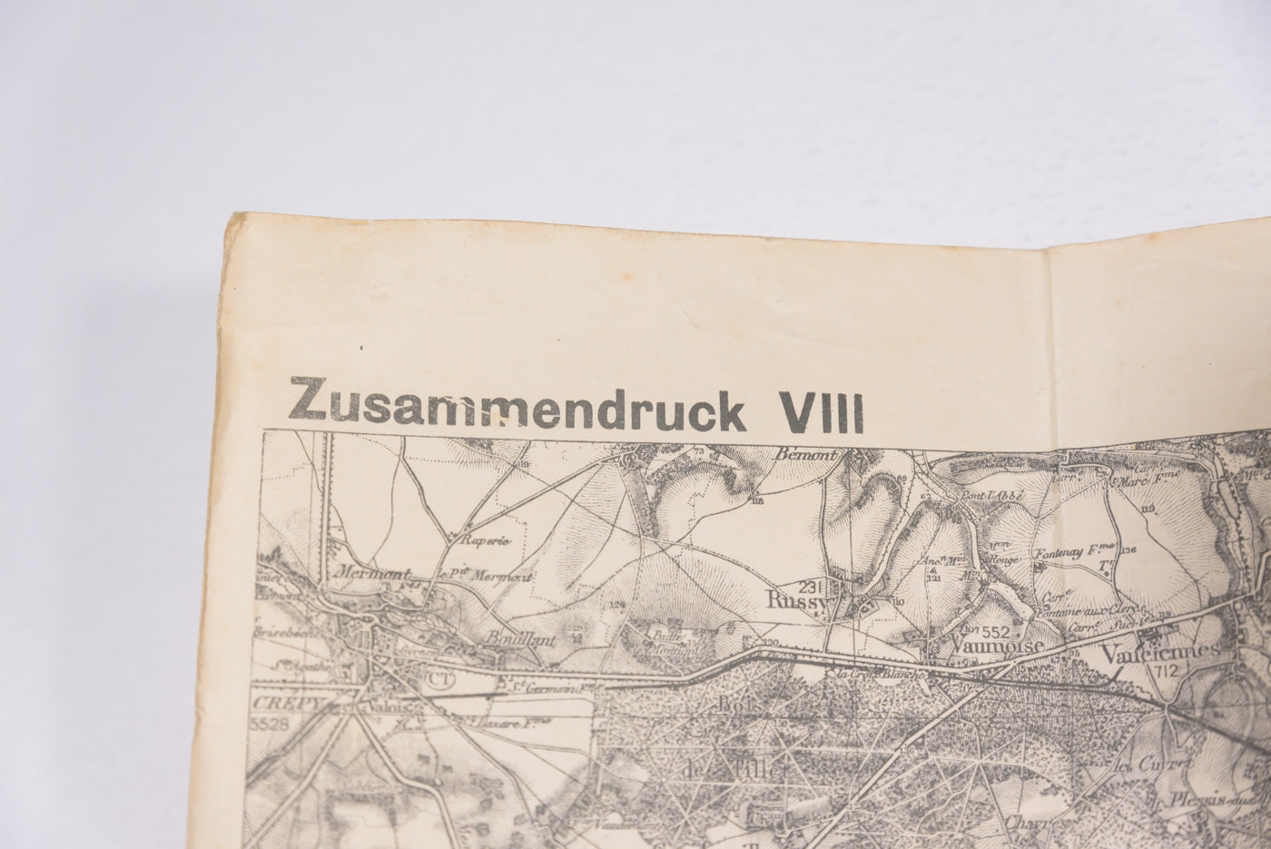 Carta militare Tedesca WW 1 zona di Epernay