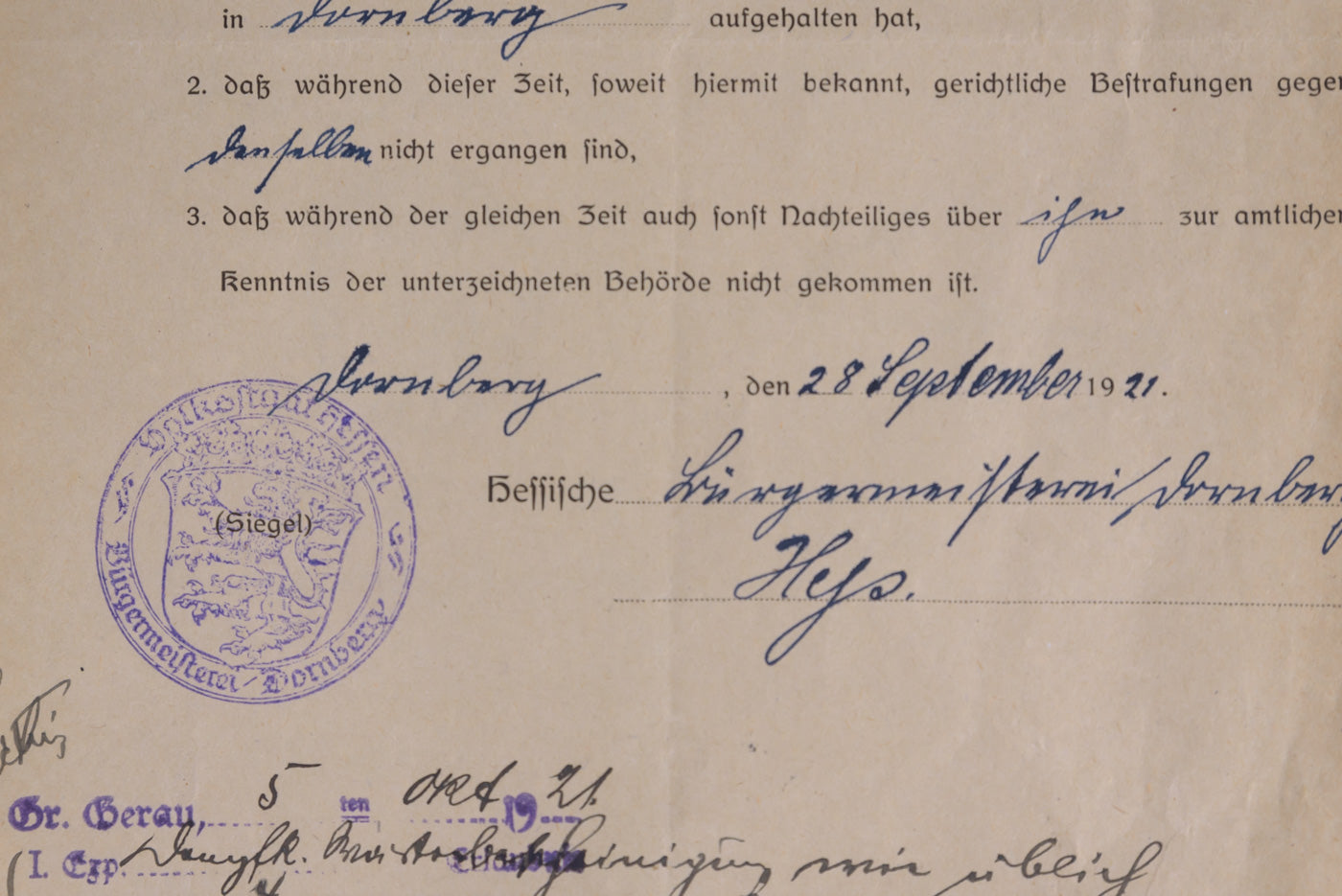 Cartella con atti notarili III° Reich