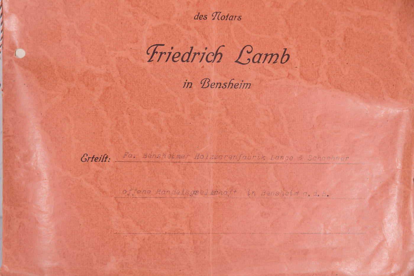 Cartella con atti notarili III° Reich