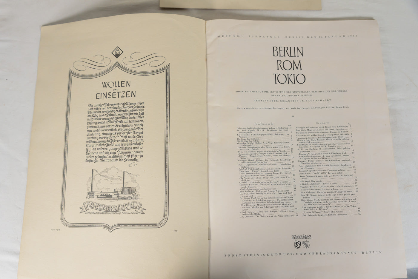 "Berlin Rom Tokio" mensile 1939/44