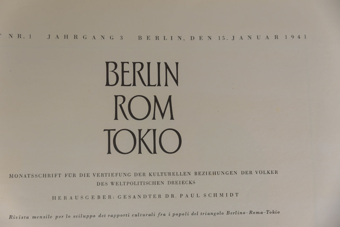 "Berlin Rom Tokio" mensile 1939/44