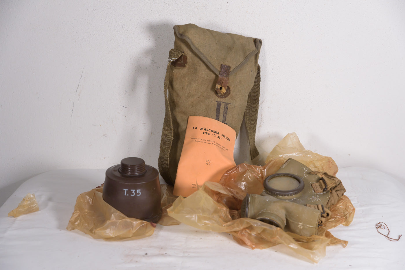 Maschera antigas T.35 taglia II -REI WW 2