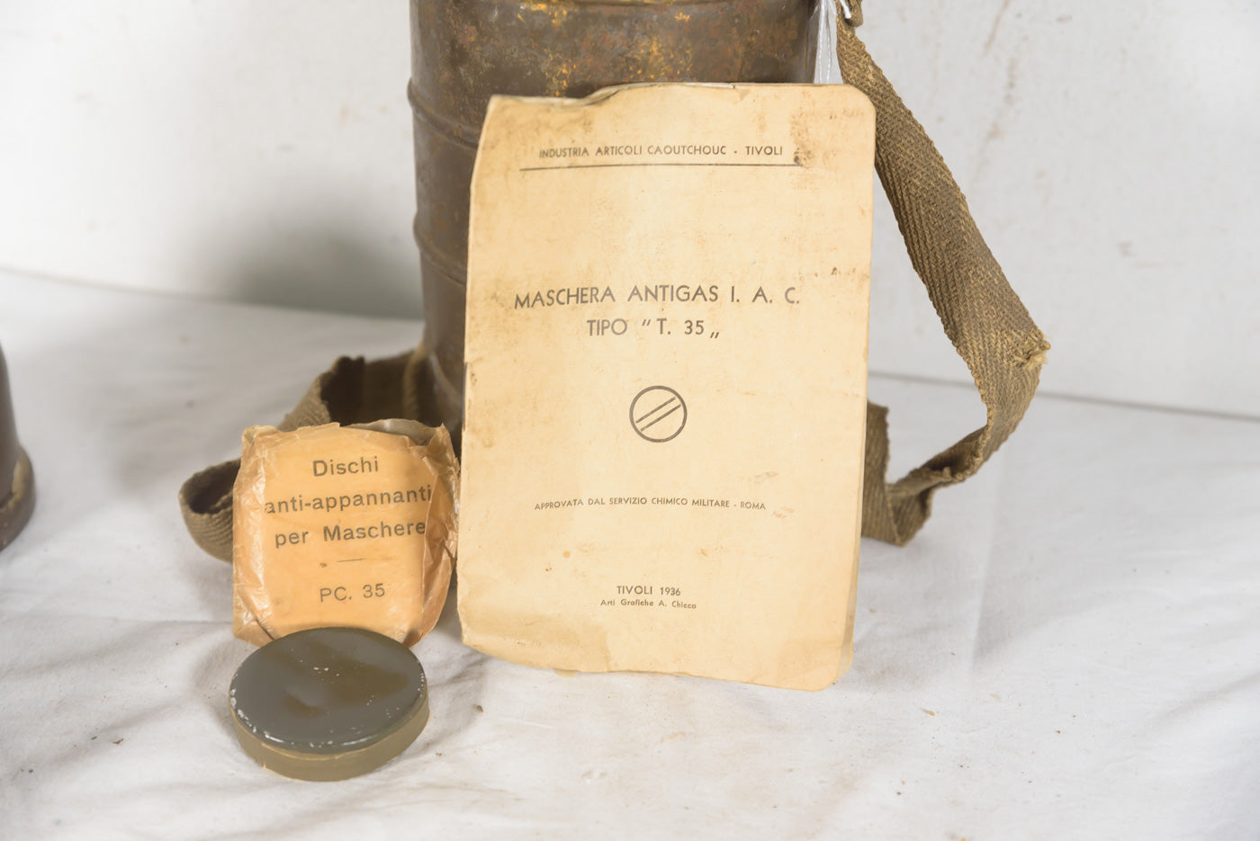 Maschera antigas T.35 taglia II -REI WW 2