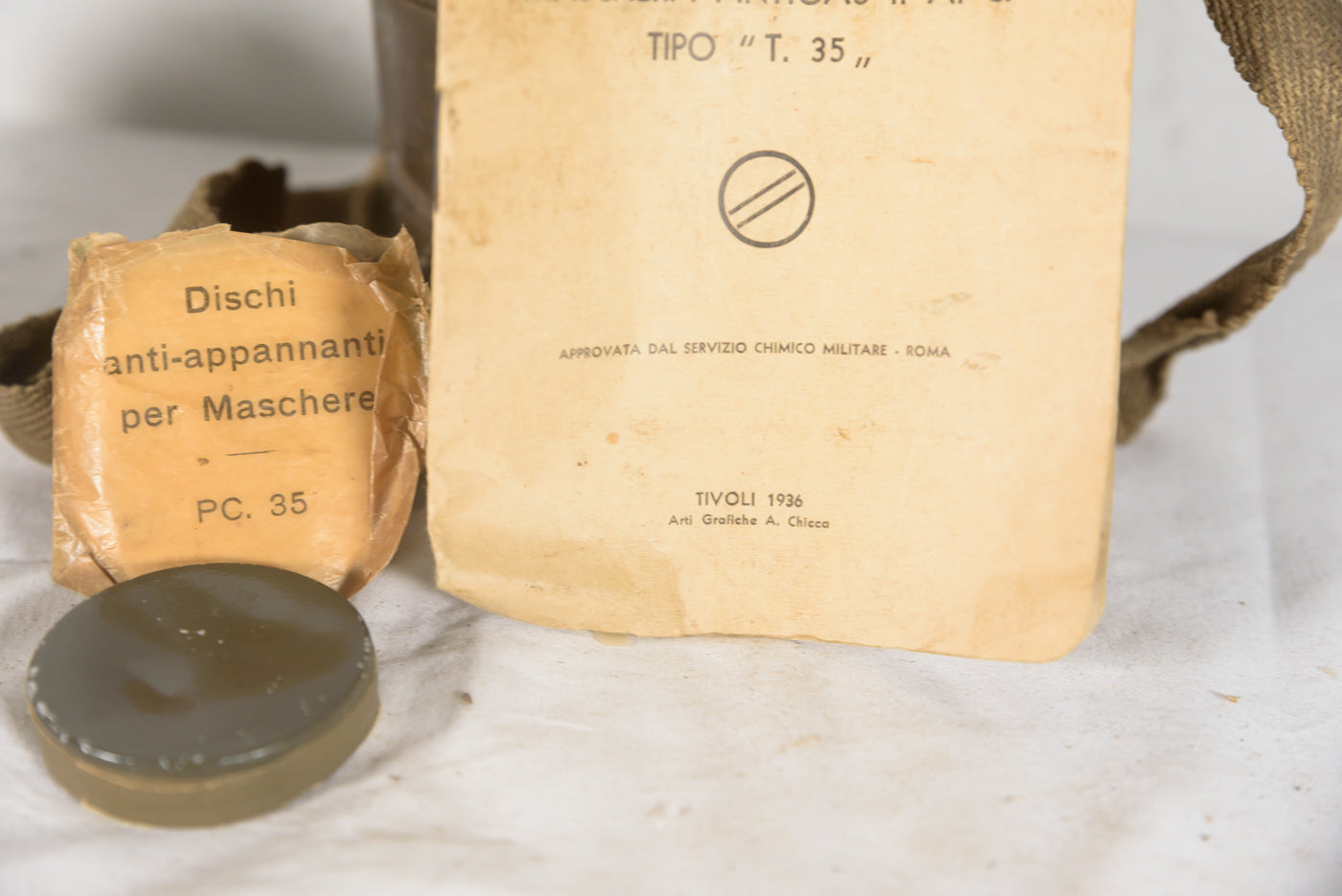Maschera antigas T.35 taglia II -REI WW 2
