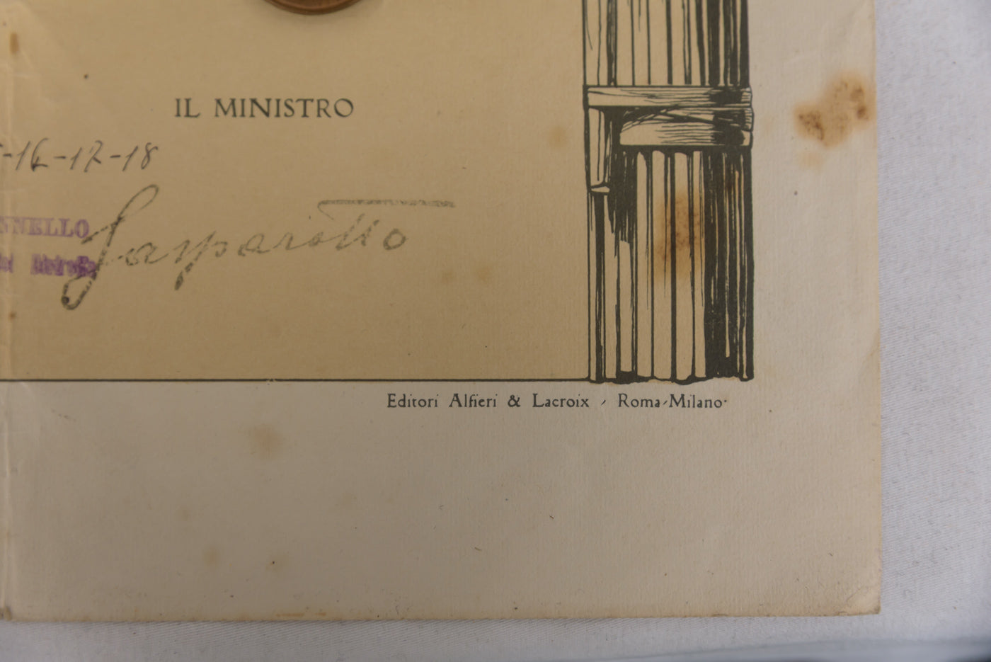 Medaglia "Coniata del bronzo nemico" WW1 con attestato
