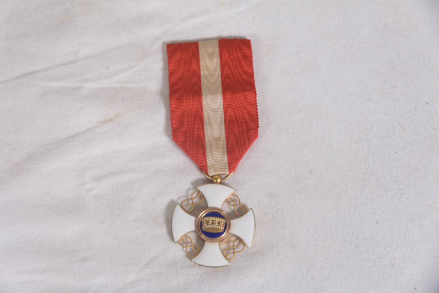 Croce di Cavaliere dell'Ordine della Corona d'Italia con attestato e mignon