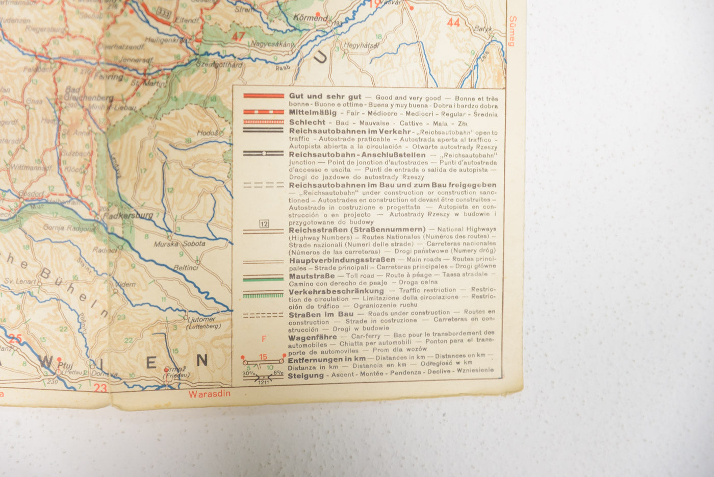 D.D.A.C. carta Deutschen Alpenlandes - 1939