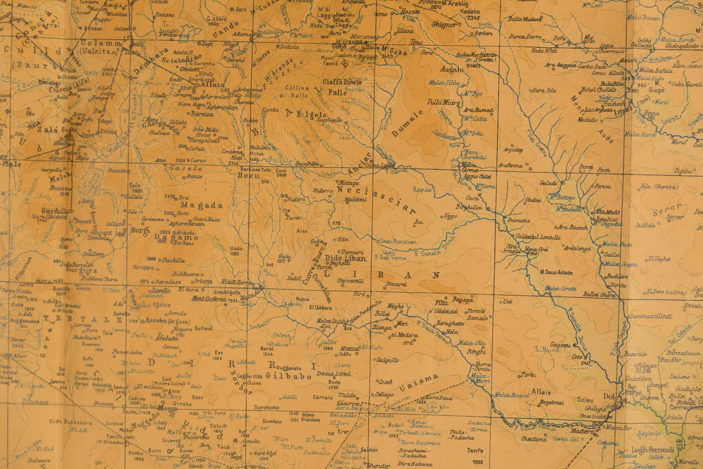 Carta geografica AOI - 1936