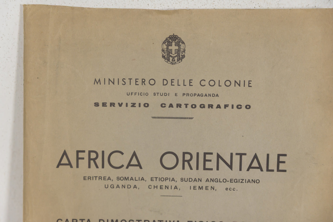 Carta geografica AOI - 1936