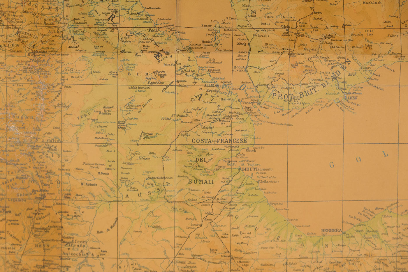 Carta geografica AOI - 1936