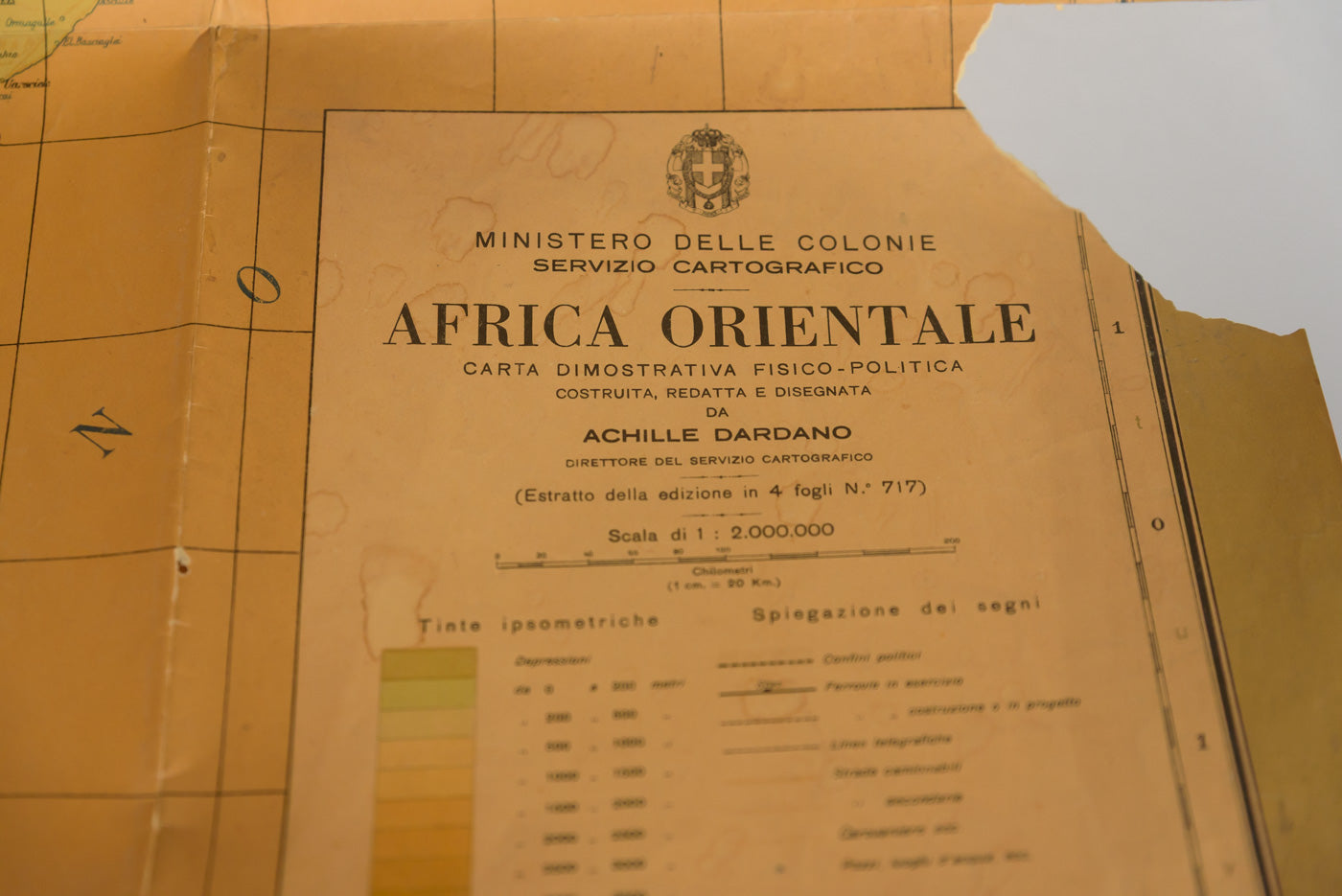 Carta geografica AOI - 1936