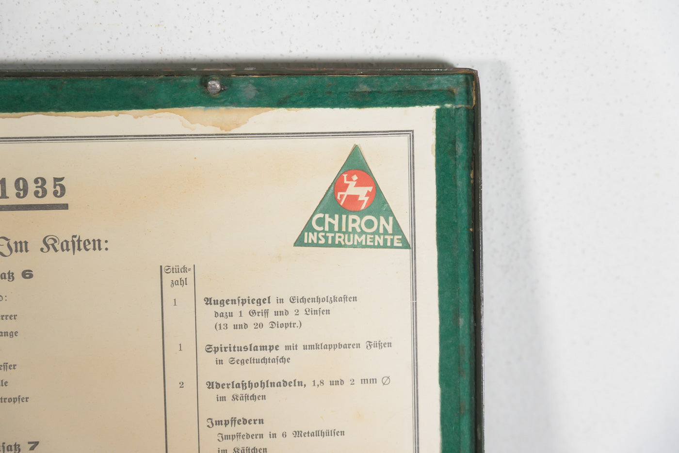 Truppen Besteck 1935 "Chiron Instrumente" Sanità WH