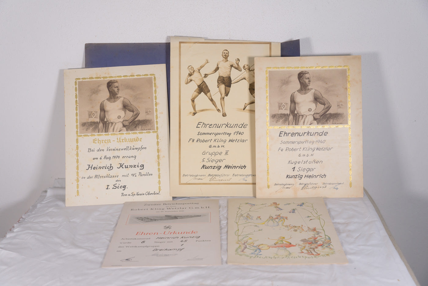 # 4 Ehren Urkunde Sportivi WH WW2