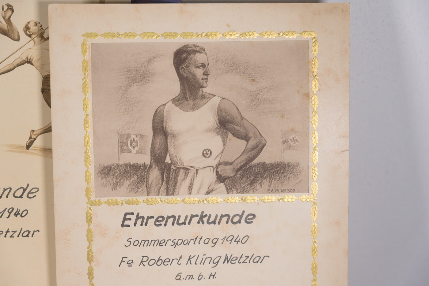 # 4 Ehren Urkunde Sportivi WH WW2